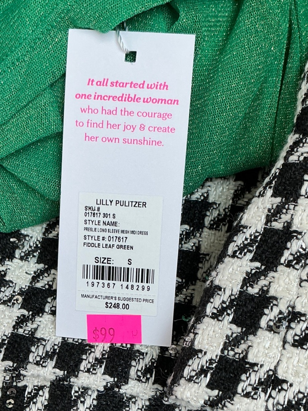 Lilly Pulitzer Emerald Green Long Sleeve Sheath Dress - Picture 4 of 4